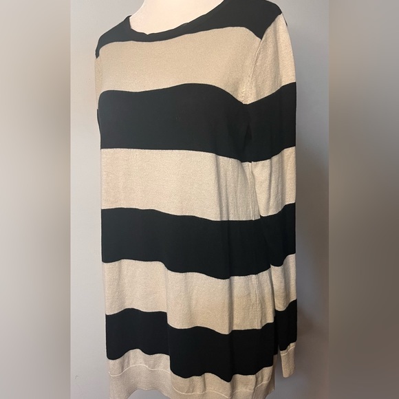 LOGO Lori Goldstein Cashmere Blend Horizontally Striped Sweater!! - Picture 8 of 11